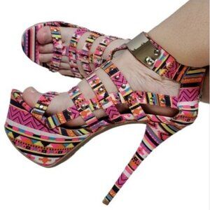 Dollhouse Stilettos Platform Heels Pumps Sandals Shoes Neon Women's WOMAN'S 6